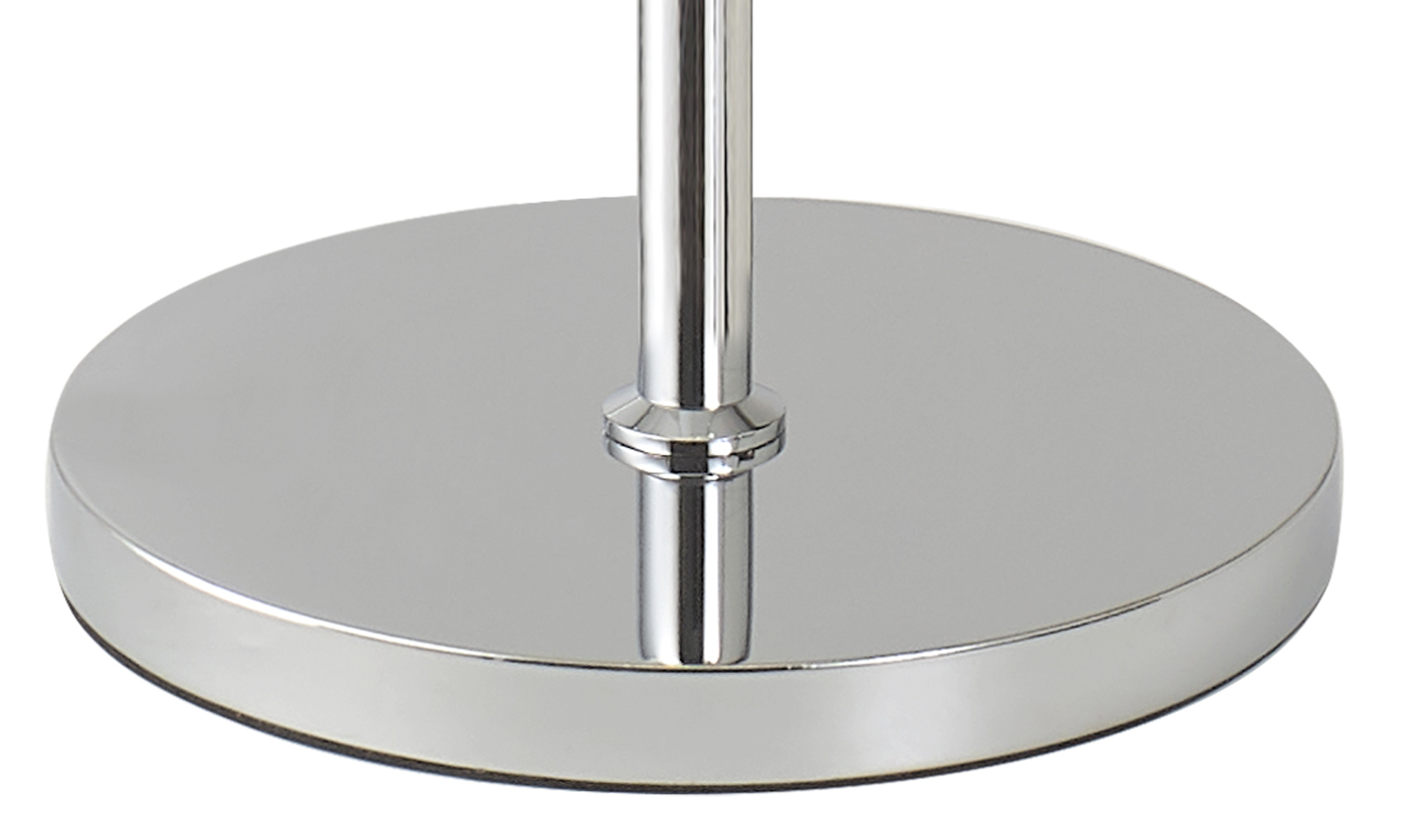 Freida Polished Chrome-White Crystal Floor Lamps Diyas Shaded Floor Lamps